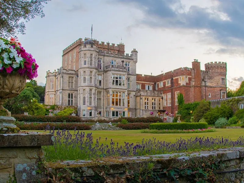 Partner hotel Brownsea castle in the morning sunrise