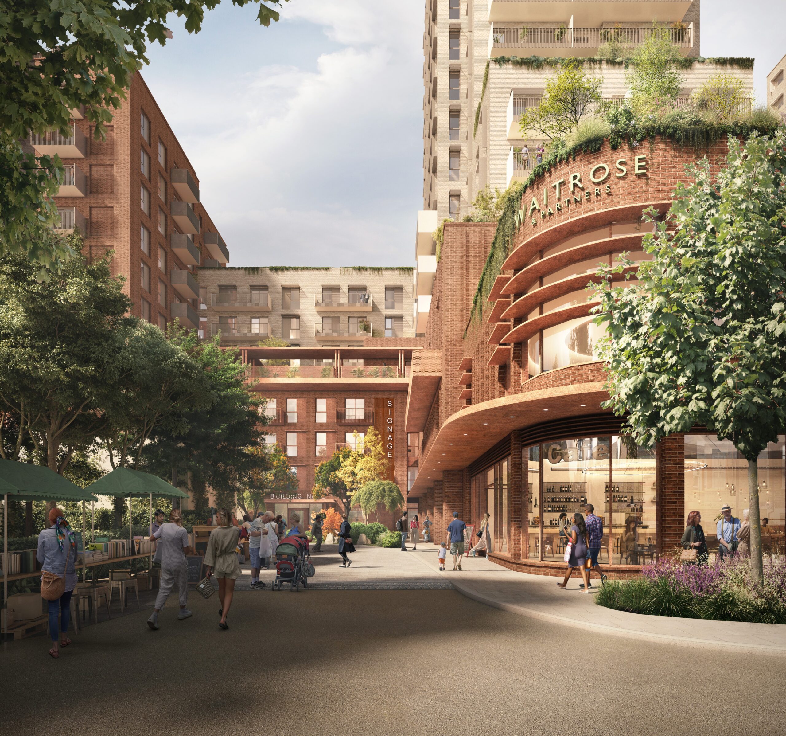 CGI image of the proposed development of the West Ealing site.