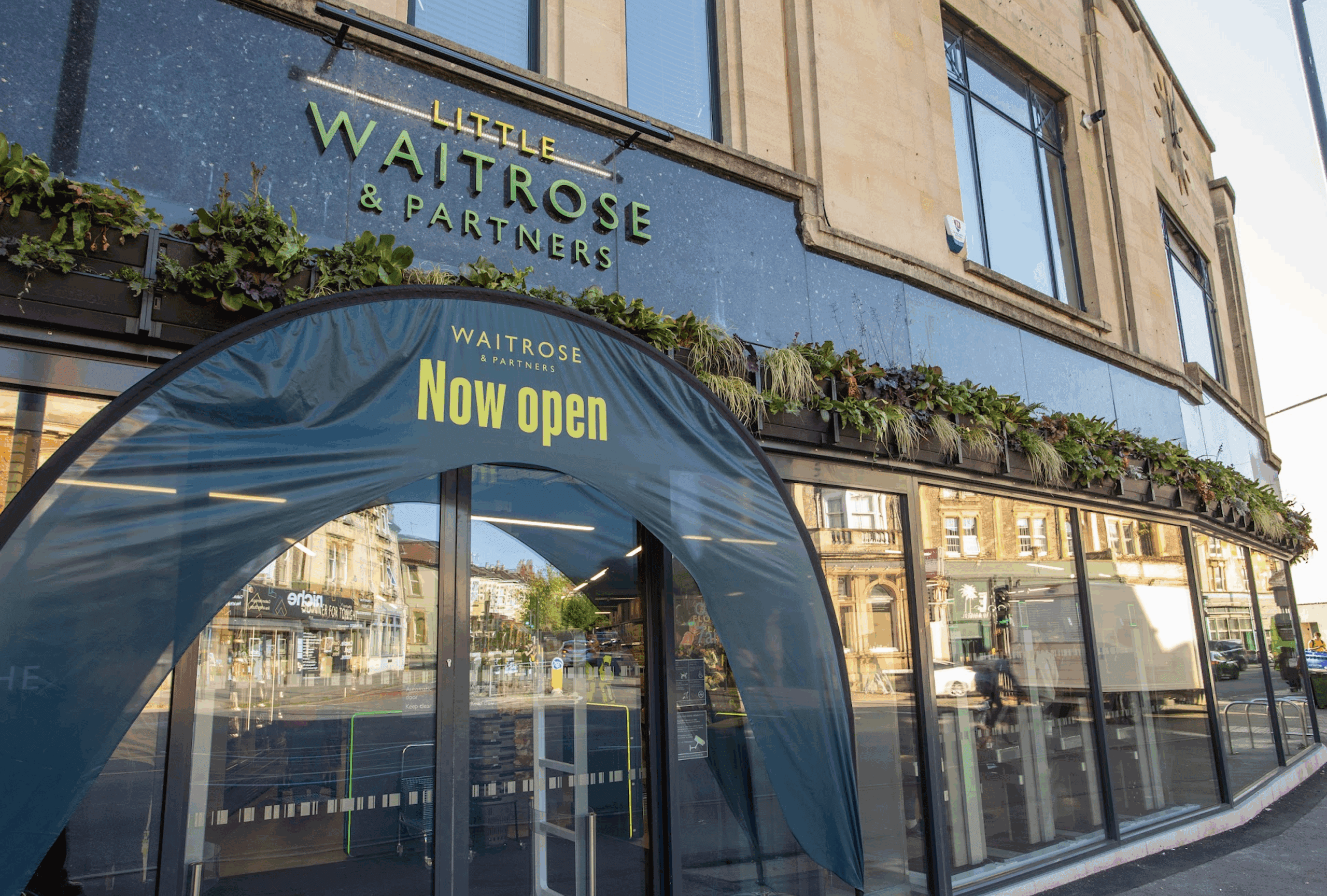 Shop front of new Little Waitrose in Bristol