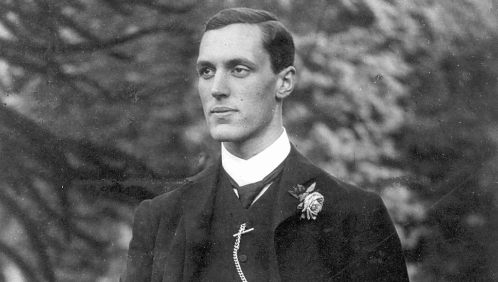 A black and white photograph of Spedan Lewis around his 21st Birthday.